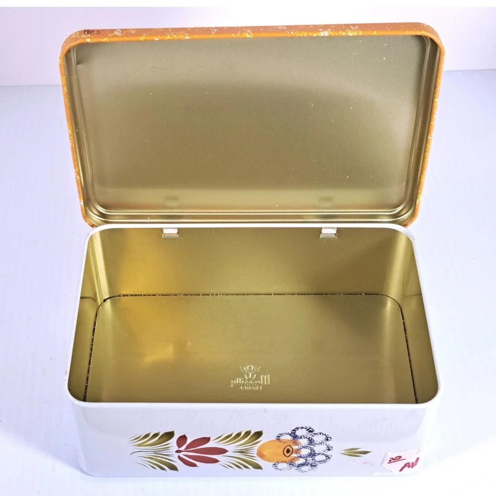 Vintage Massilly France HB Henriot Quimper Tin Folk Art Breton Couple Hinged Lid